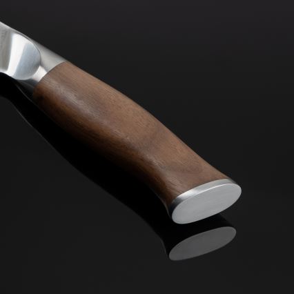 Gudaro - Damaškový Santoku kuchynský nôž TAKUMI 7, 67 vrstiev ocele, dĺžka 17,5 cm, orech