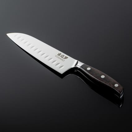 Gudaro - damaškový Santoku kuchynský nôž SHIRO 7, 67 vrstiev ocele, dĺžka 17,5 cm