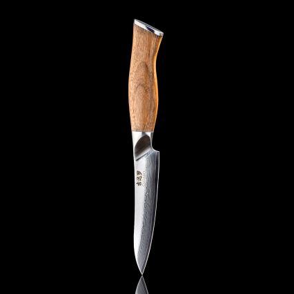 Gudaro - Damaškový univerzálny kuchynský nôž TAKUMI 5, 67 vrstiev ocele, dĺžka 12,5 cm, orech