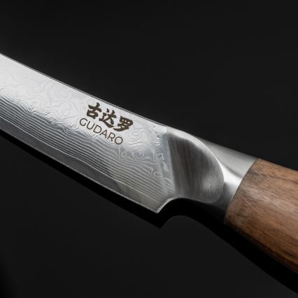 Gudaro - Damaškový univerzálny kuchynský nôž TAKUMI 5, 67 vrstiev ocele, dĺžka 12,5 cm, orech