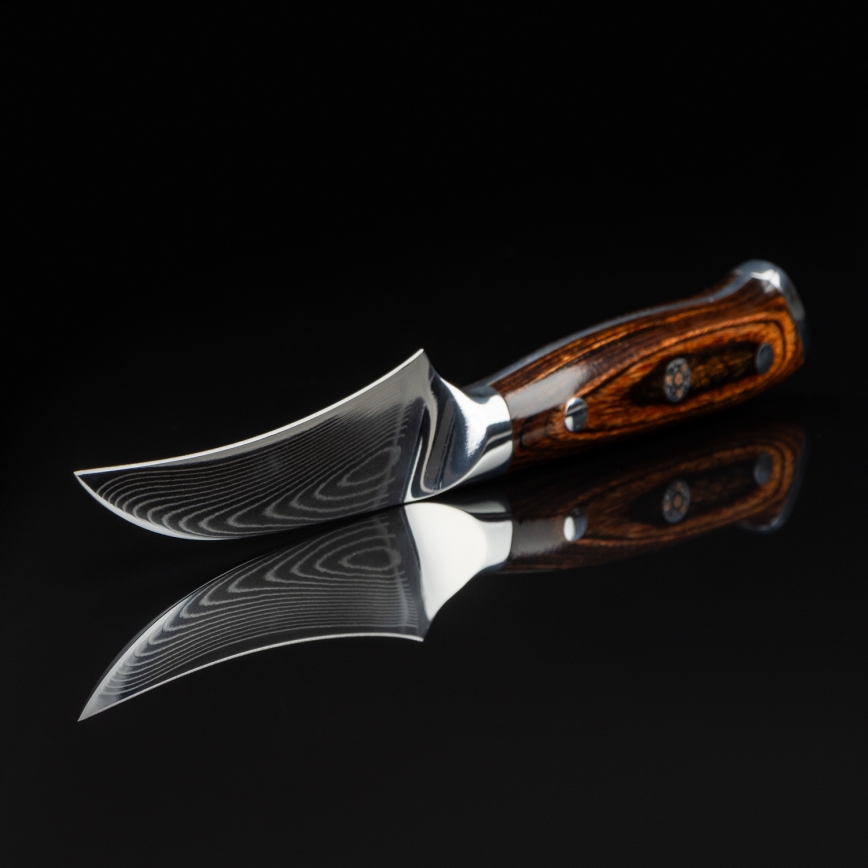 Gudaro - Kuchynský nôž BIRD BEAK 7,6 cm damasková oceľ