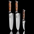 Gudaro - SADA 2x damaškové santoku kuchynské nože FENG 7,5, 67 vrstiev ocele, dĺžka 18 cm + 1x ZDARMA damaškový kuchynský nôž na ovocie FENG 3,5, 67 vrstiev ocele, dĺžka 9,5 cm
