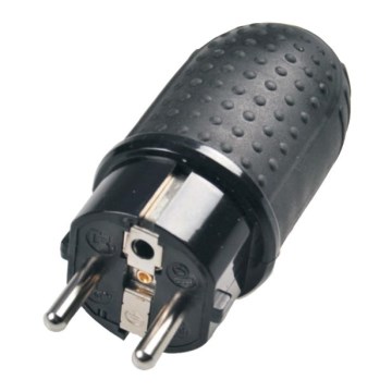 Gumová zástrčka do vlhkého prostredia 230V/16A Gumová zástrčka do vlhkého prostredia 230V/16A