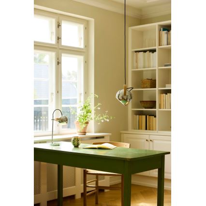 Halo Design 734443 - Závesný luster na lanku DC 1xE27/40W/230V priemer 18 cm lesklý chróm/dub