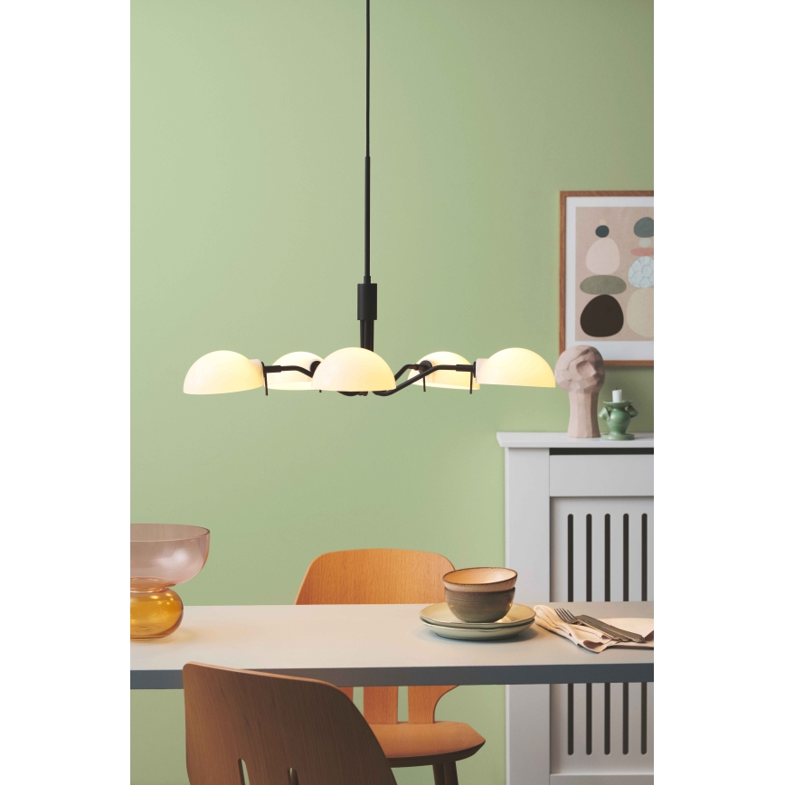 Halo Design 740369 - Luster na lane KJOBENHAVN 5xG9/28W/230V priemer 50 cm čierna