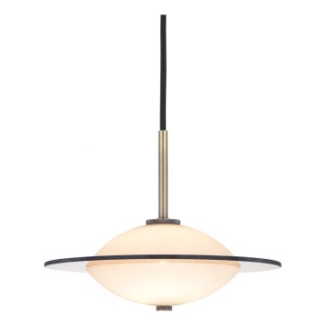 Halo Design 743599 - Luster na lanku ORBIT 1xG9/7W/230V pr. 24 cm biela/mosadz/dymová sivá