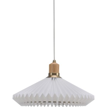 Halo Design 744169 - Závesný luster PARIS na lankách 1xE27/60W/230V pr. 40 cm biela/mosadz/dub