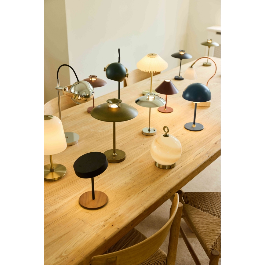 Halo Design 746125 - stlmiteľná vonkajšia nabíjateľná stolová LED lampa MINI STEPP LED/1,8W/1600 mAh IP44 čierna