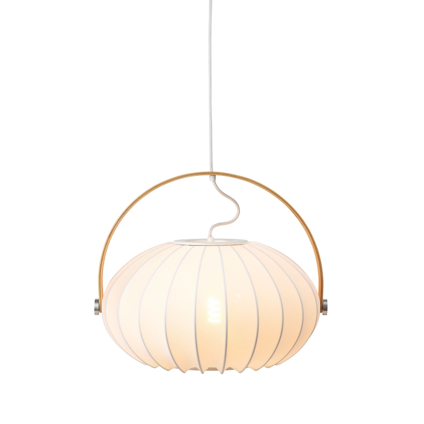 Halo Design 746347 - Závesné svietidlo s lankom DC 1xE27/40W/230V pr. 40 cm biela/dub