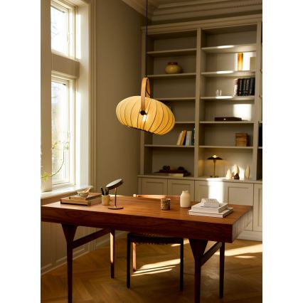 Halo Design 746361 - Závesný luster na lanku DC 1xE27/40W/230V, priemer 40 cm, zelená/dub