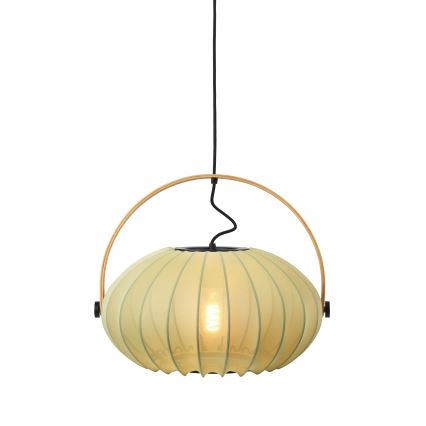Halo Design 746361 - Závesný luster na lanku DC 1xE27/40W/230V, priemer 40 cm, zelená/dub