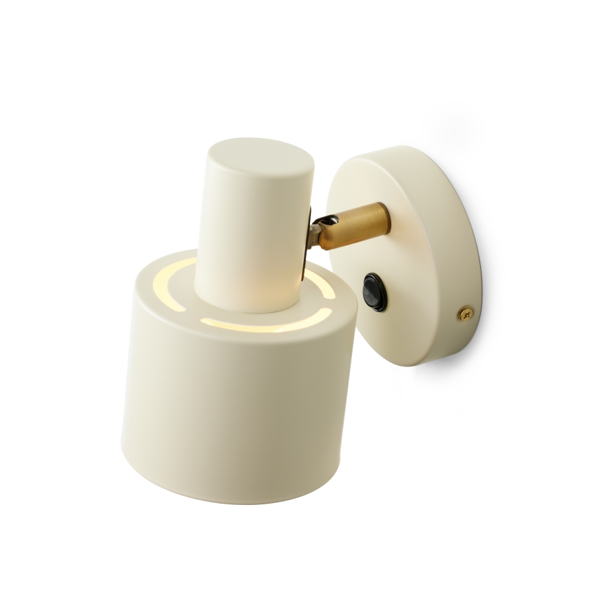 Halo Design 746873 - Nástenné bodové svietidlo VOGUE 1xE27/40W/230V krémová/mosadz