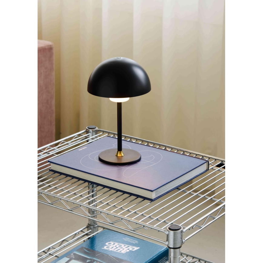 Halo Design 747573 - LED stmievateľná nabíjateľná stolová lampa MOON LIGHT LED/2,7W/2600 mAh čierna