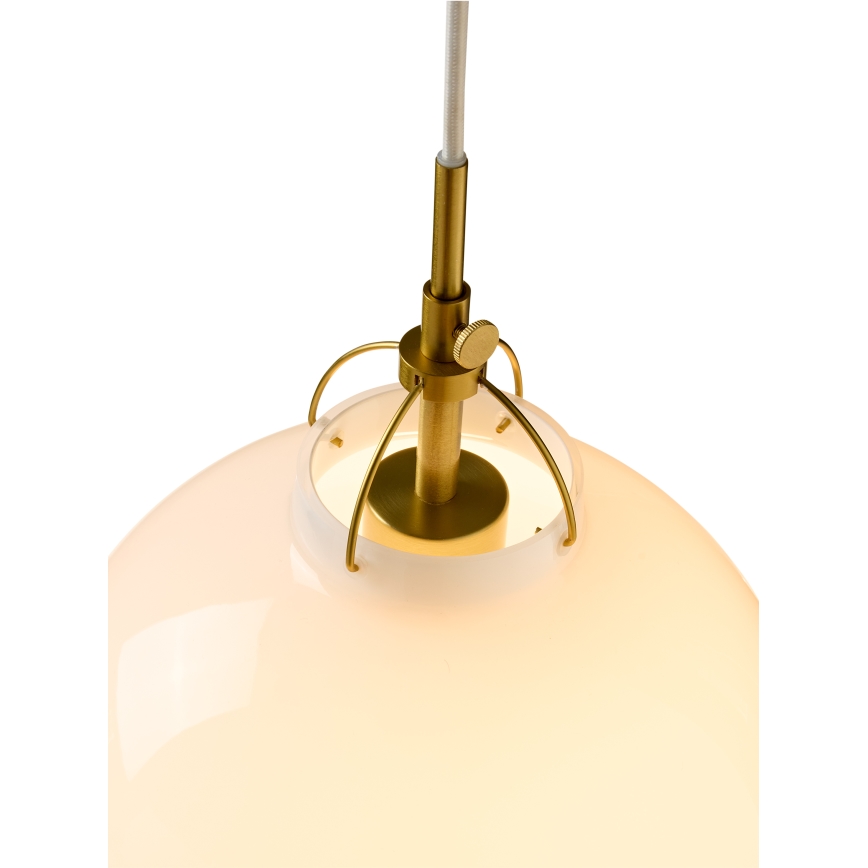 Halo Design 747924 - Závesný luster na kábli TOSCANA 1xG9/28W/230V pr. 18 cm krémový/mosadz