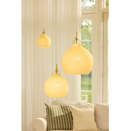 Halo Design 747931 - Závesný luster TOSCANA na lanku 1xG9/28W/230V pr. 18 cm béžová/mosadz