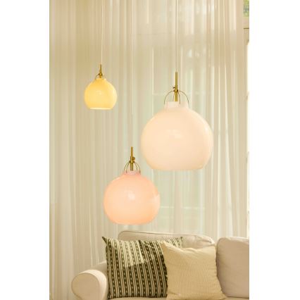 Halo Design 747931 - Závesný luster TOSCANA na lanku 1xG9/28W/230V pr. 18 cm béžová/mosadz