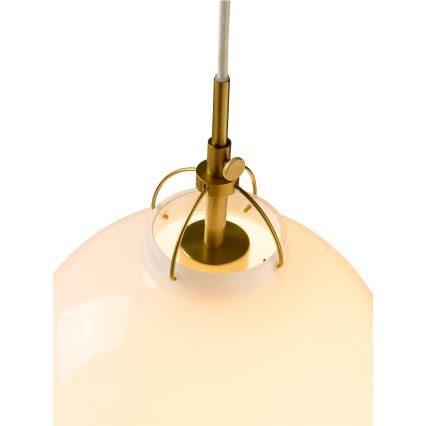 Halo Design 748068 - Závesný luster na lane TOSCANA 1xE27/40W/230V priemer 36 cm krémová/mosadz