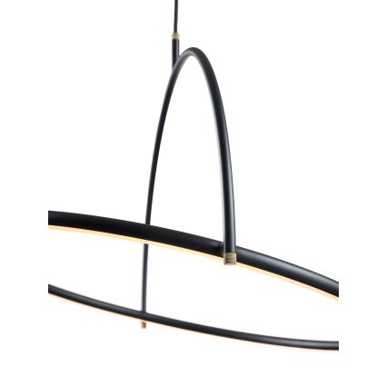 Halo Design 749539 - LED stmievateľný luster s lankovým zavesením TILT LED/40W/230V priemer 40 cm čierny