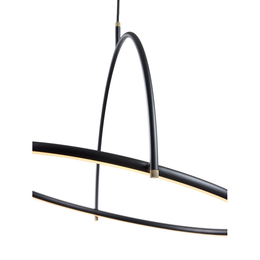 Halo Design 749539 - LED stmievateľný luster s lankovým zavesením TILT LED/40W/230V priemer 40 cm čierny