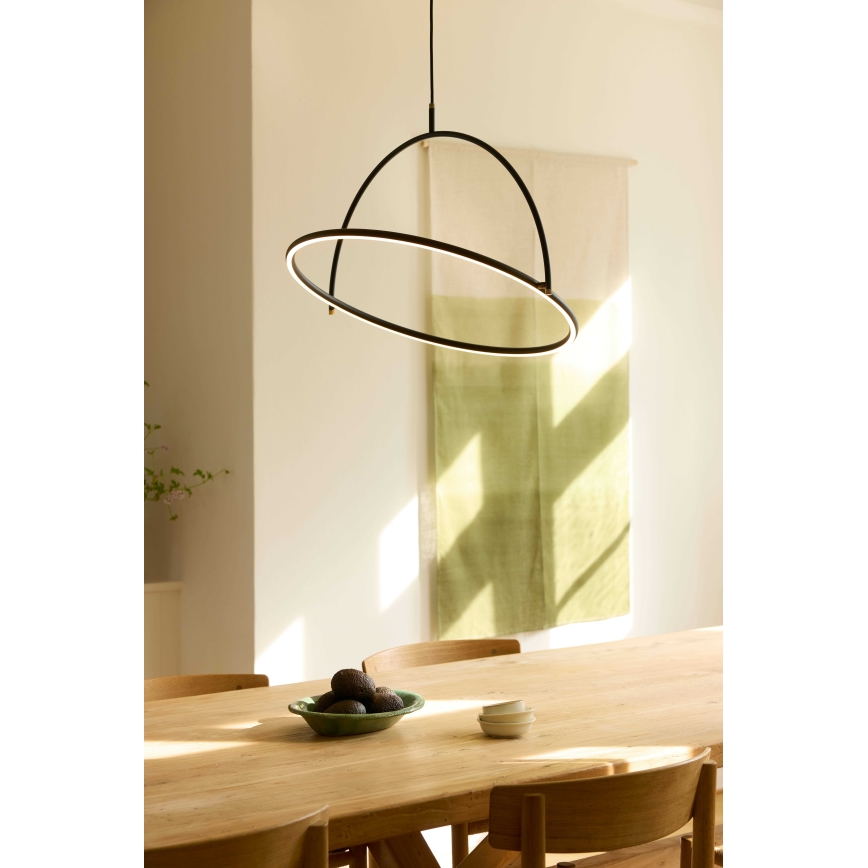 Halo Design 749546 - LED stmievateľný luster na lanku TILT LED/40W/230V pr. 60 cm čierna