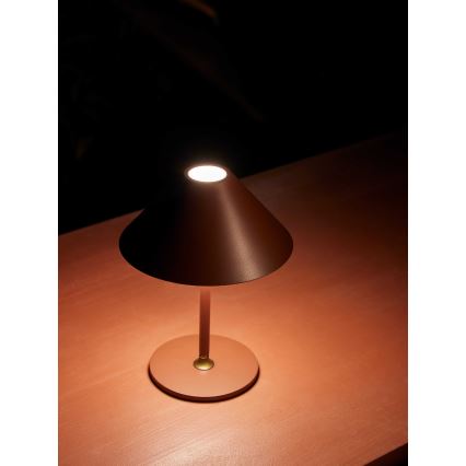 Halo Design 800834 - LED stmievateľná vonkajšia nabíjateľná stolová lampa HYGGE LED/3W/4000 mAh IP54 bordová