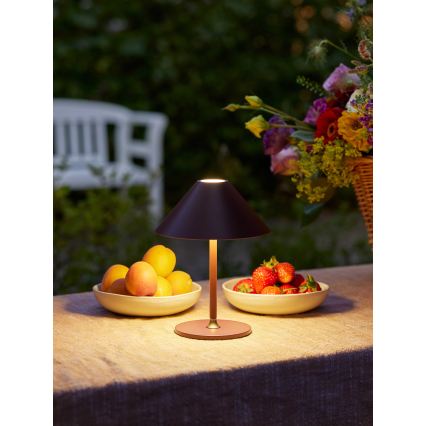 Halo Design 800834 - LED stmievateľná vonkajšia nabíjateľná stolová lampa HYGGE LED/3W/4000 mAh IP54 bordová