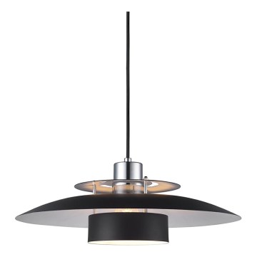 Halo Design 990259 - Závesný luster na lanku SORUP 1xE27/40W/230V, priemer 40 cm, čierny/lesklý chróm