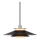 Halo Design 990808 - Závesné svietidlo na lanku RIVOLI 1xE27/40W/230V pr. 40 cm čierna/lesklý chróm