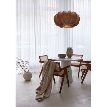 Hanging lamp CAFEE 1xE27/40W/230V dia. 52 cm hnedá