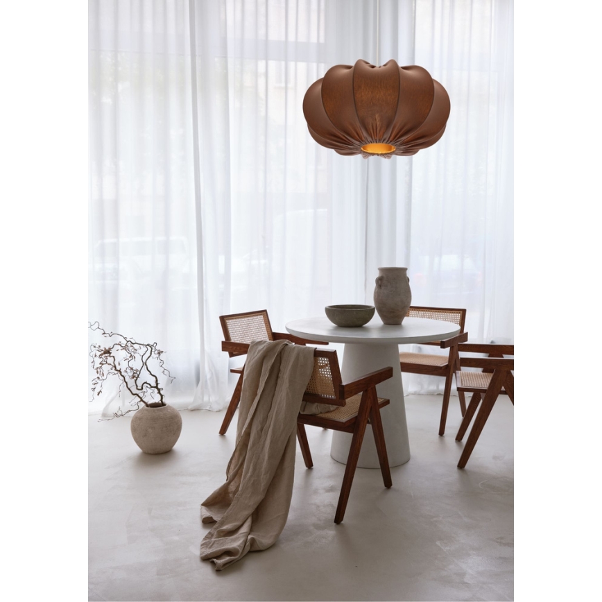 Hanging lamp CAFEE 1xE27/40W/230V dia. 52 cm hnedá