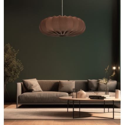 Hanging lamp CAFEE 1xE27/40W/230V dia. 52 cm hnedá