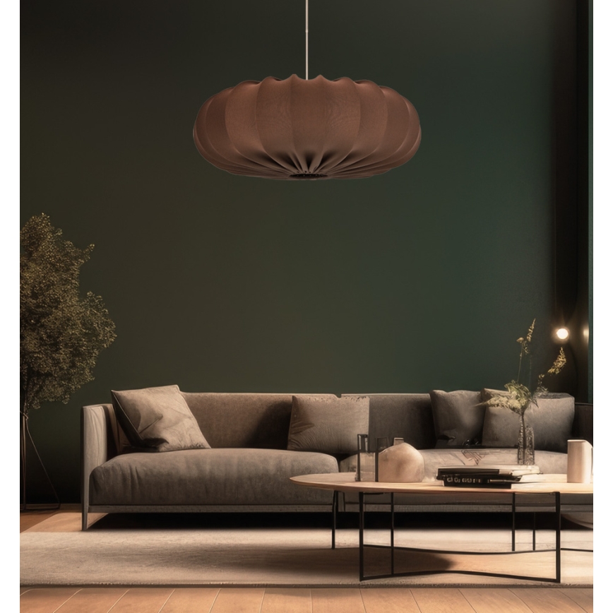 Hanging lamp CAFEE 1xE27/40W/230V dia. 52 cm hnedá