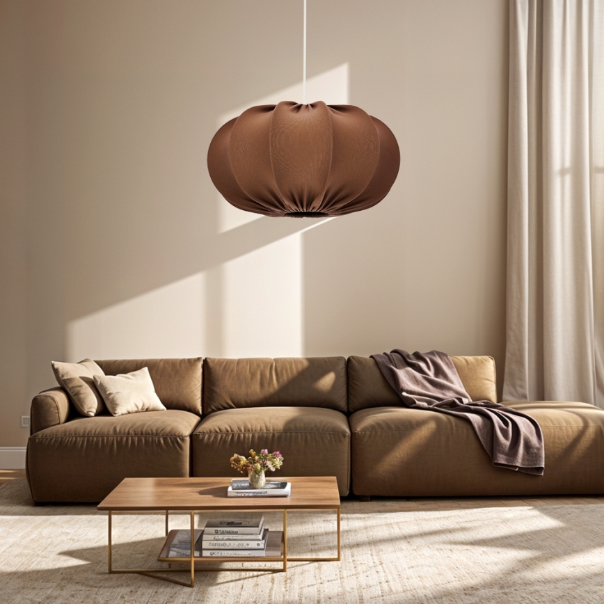 Hanging lamp CAFEE 1xE27/40W/230V dia. 52 cm hnedá
