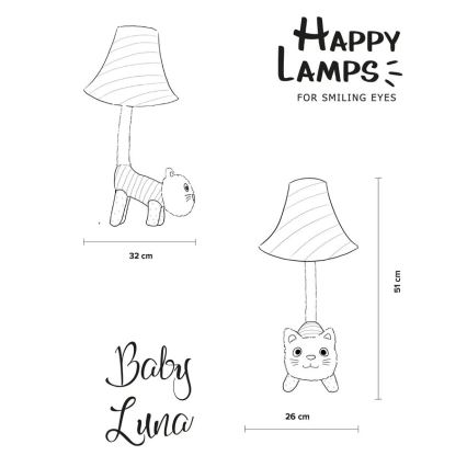 Happy Lamps - LED Detská stolná lampa BABY LUNA LED/5,4W/230V kočka