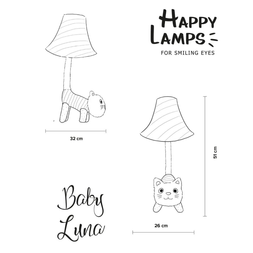 Happy Lamps - LED Detská stolná lampa BABY LUNA LED/5,4W/230V kočka