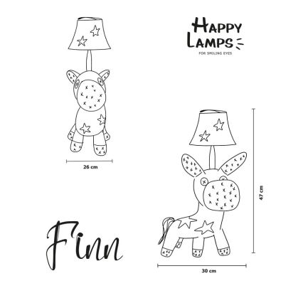 Happy Lamps - LED Detská stolná lampa FINN LED/5,4W/230V kôň
