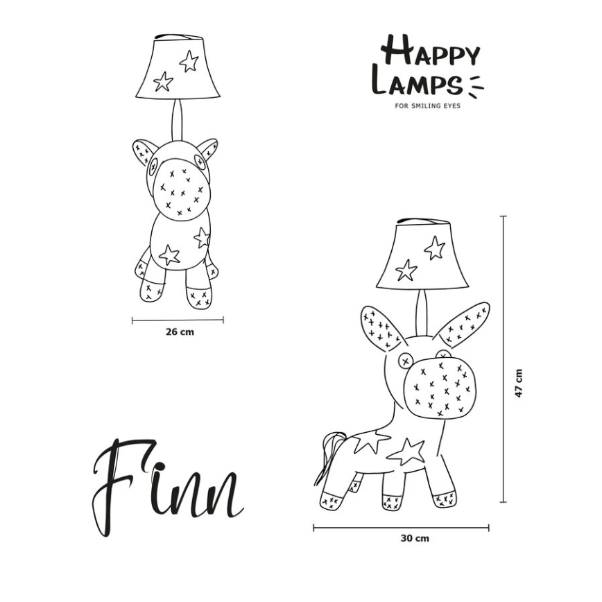 Happy Lamps - LED Detská stolná lampa FINN LED/5,4W/230V kôň