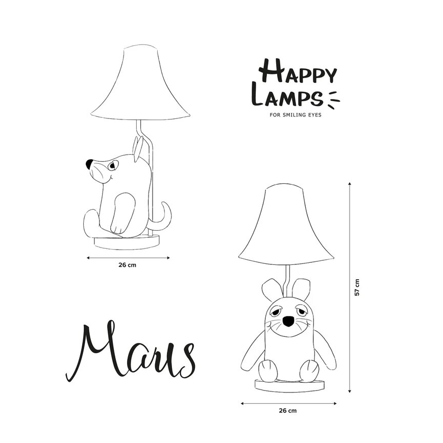 Happy Lamps - LED Detská stolná lampa MOUSE FROM SENDUNG MIT DER MAUS LED/5,4W/230V myš
