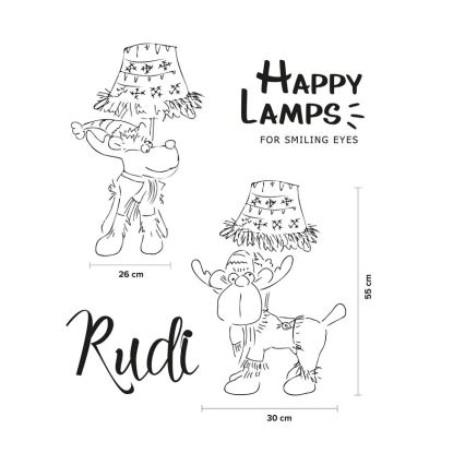 Happy Lamps - LED Detská stolná lampa RUDI LED/5,4W/230V sob