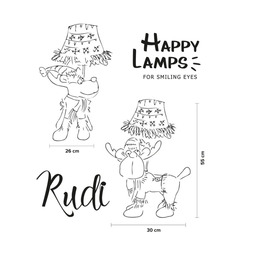 Happy Lamps - LED Detská stolná lampa RUDI LED/5,4W/230V sob