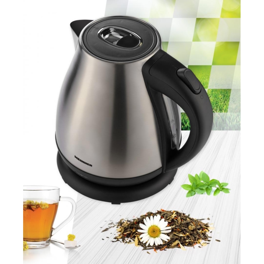 Heinner HEK-17IX - Rýchlovarná kanvica 1,7 l 2200W/230V matný chróm/čierna