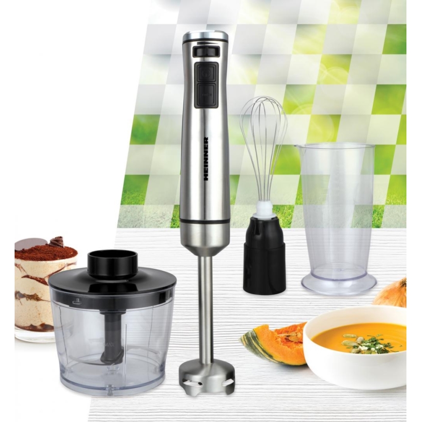 Heinner HHB-DC1000SSBK - Ponorný mixér 1000W/230V matný chróm