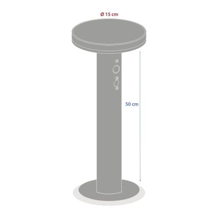 Hesperide - LED solárna lampa s pohybovým senzorom DETEKT LED/3,7V 2600 mAh IP65