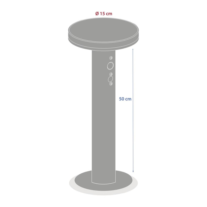 Hesperide - LED solárna lampa s pohybovým senzorom DETEKT LED/3,7V 2600 mAh IP65