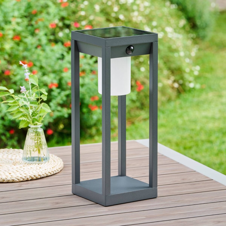 Hesperide - LED solárna lucerna s pohybovým senzorom PIKY LED/3,7V 2600 mAh 40 cm IP65 antracit