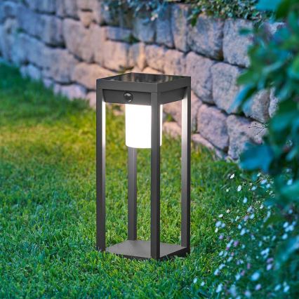 Hesperide - LED solárna lucerna s pohybovým senzorom PIKY LED/3,7V 2600 mAh 40 cm IP65 antracit
