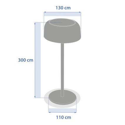 Hesperide - Solárna LED stolná lampa BOLTY LED/3,7V 2600 mAh IP65 antracit