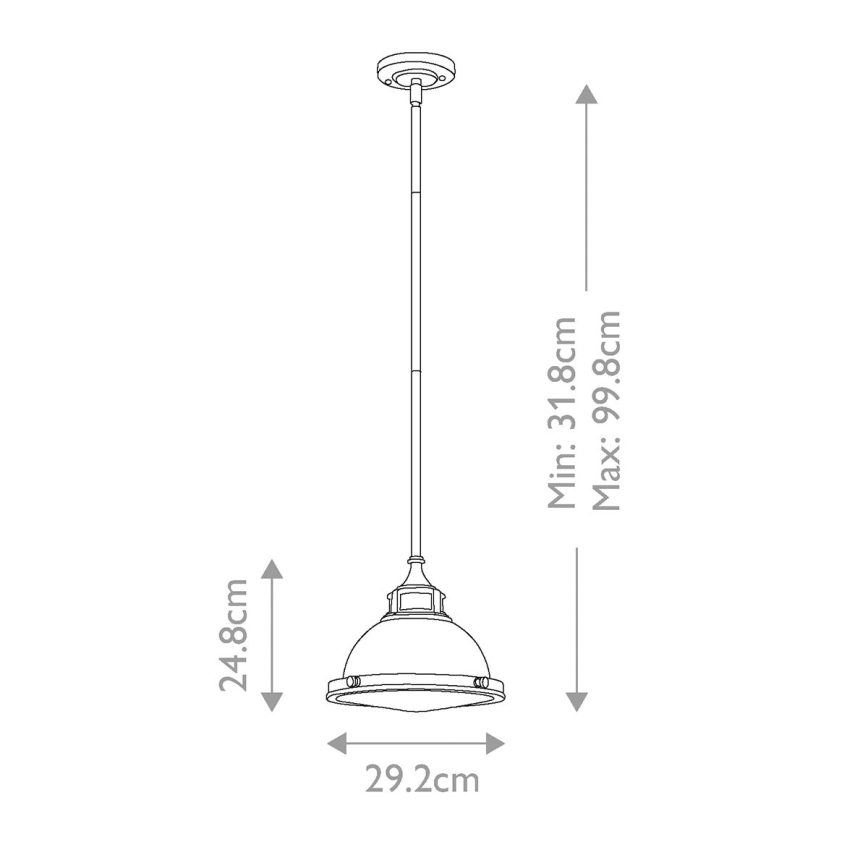 Hinkley - Luster na tyči AMELIA 1xE27/60W/230V lesklý chróm