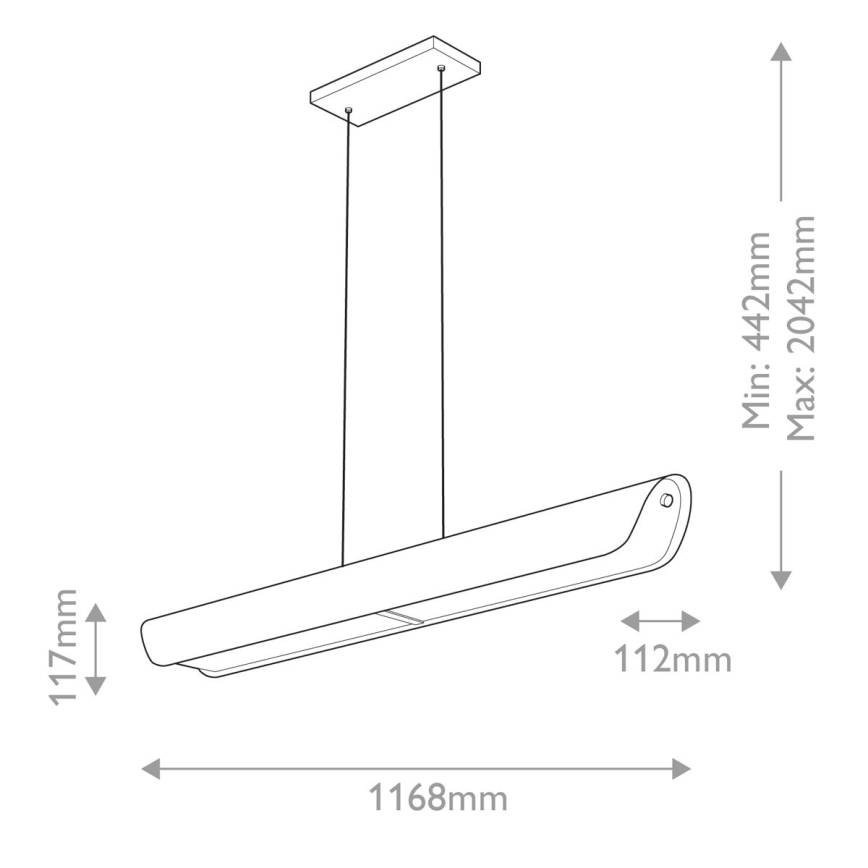 Hinkley - LED luster na lanku ARCO LED/43W/230V 3000K zlatý