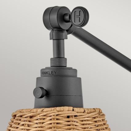 Hinkley - Bodové nástenné svietidlo ARTI 1xE27/60W/230V čierna/hnedá